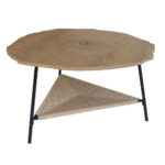 Tree Coffee Table Φυσικο Μαυρο 80x80x42cm - Image 4