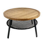 Filet Coffee Table Φυσικο Μαυρο 75x75x43cm - Image 2
