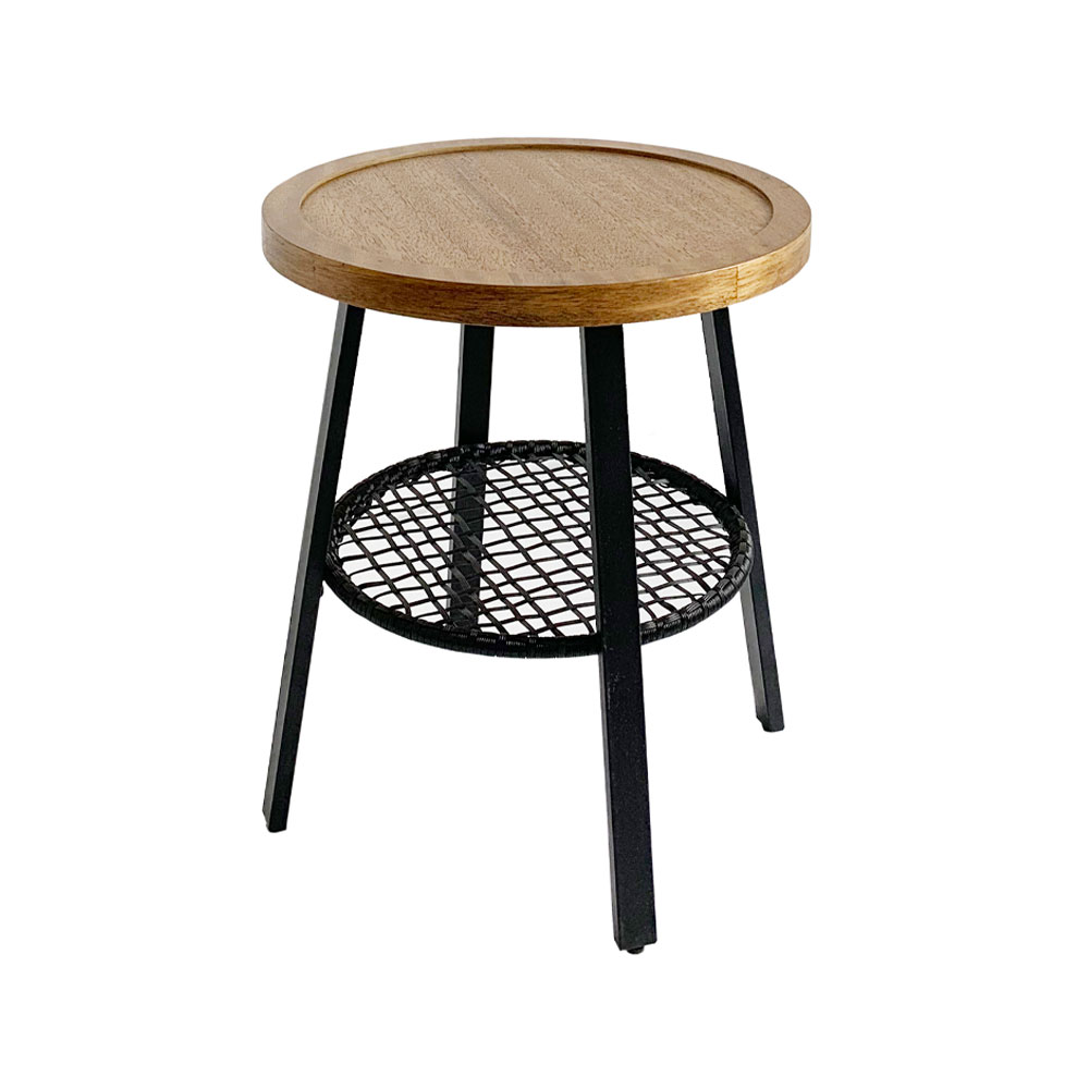 04-0975-5ceA7-first-_1 Filet Side Table Φυσικο Μαυρο 45x45x52cm - Image 1