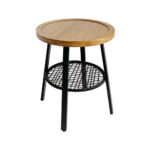 Filet Side Table Φυσικο Μαυρο 45x45x52cm - Image 2