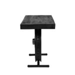 Wheel Side Table Μαυρο Ασημι 60x36x56cm - Image 5