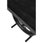 Wheel Side Table Μαυρο Ασημι 60x36x56cm - Image 7