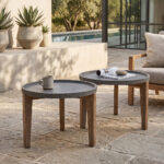 Orrin Coffee Table Καφε Φυσικο 73x73x48cm - Image 2