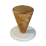 Savoa Side Table Λευκο Καρυδι 45x45x45cm - Image 9
