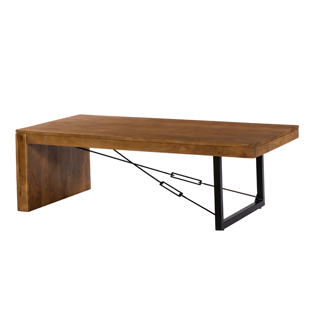04-1043-VZrEa-first-_1 Wire Coffee Table Καρυδι Μαυρο 120x60x40cm - Image 1