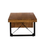 Wire Coffee Table Καρυδι Μαυρο 120x60x40cm - Image 7