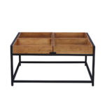 Combo Coffee Table Καρυδι Μαυρο 84x80x42cm - Image 5