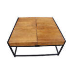 Combo Coffee Table Καρυδι Μαυρο 84x80x42cm - Image 6