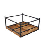 Combo Coffee Table Καρυδι Μαυρο 84x80x42cm - Image 10