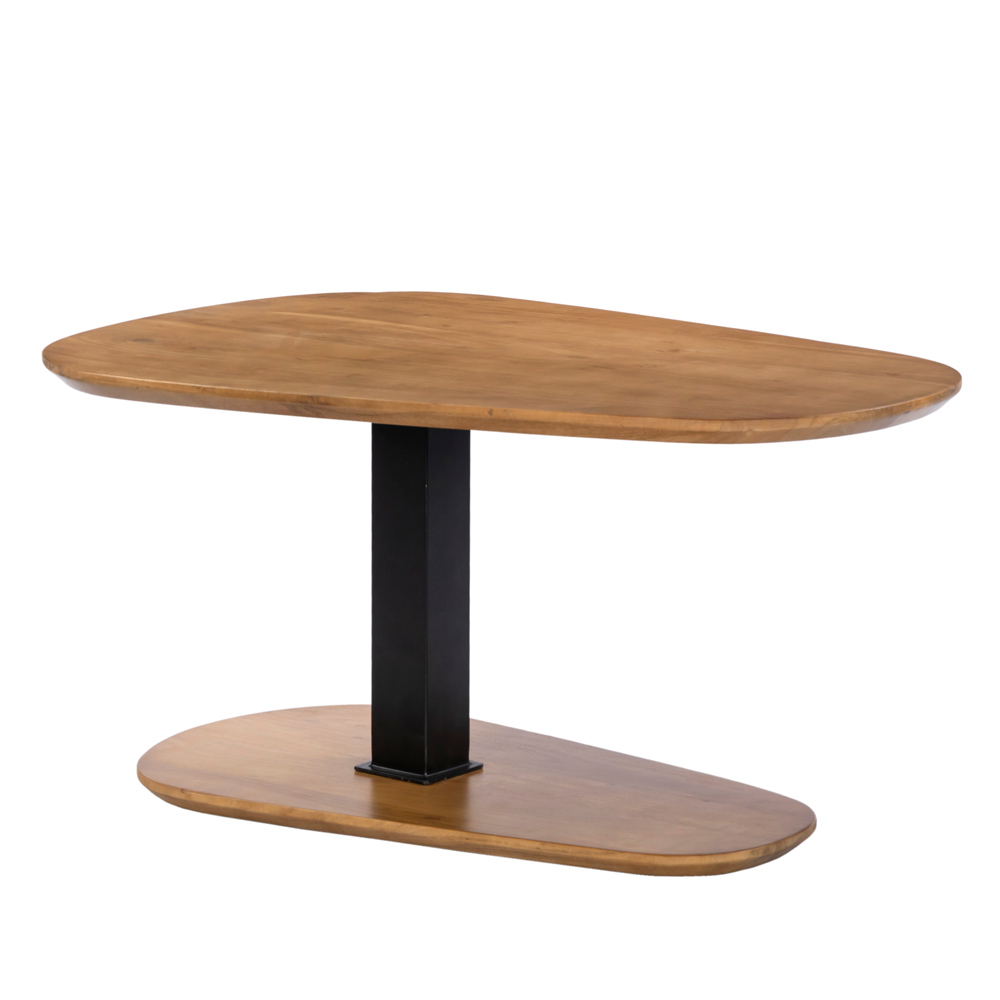 04-1047-wTZvs-first-_1 Level Coffee Table Καρυδι Μαυρο 95x65x48cm - Image 1