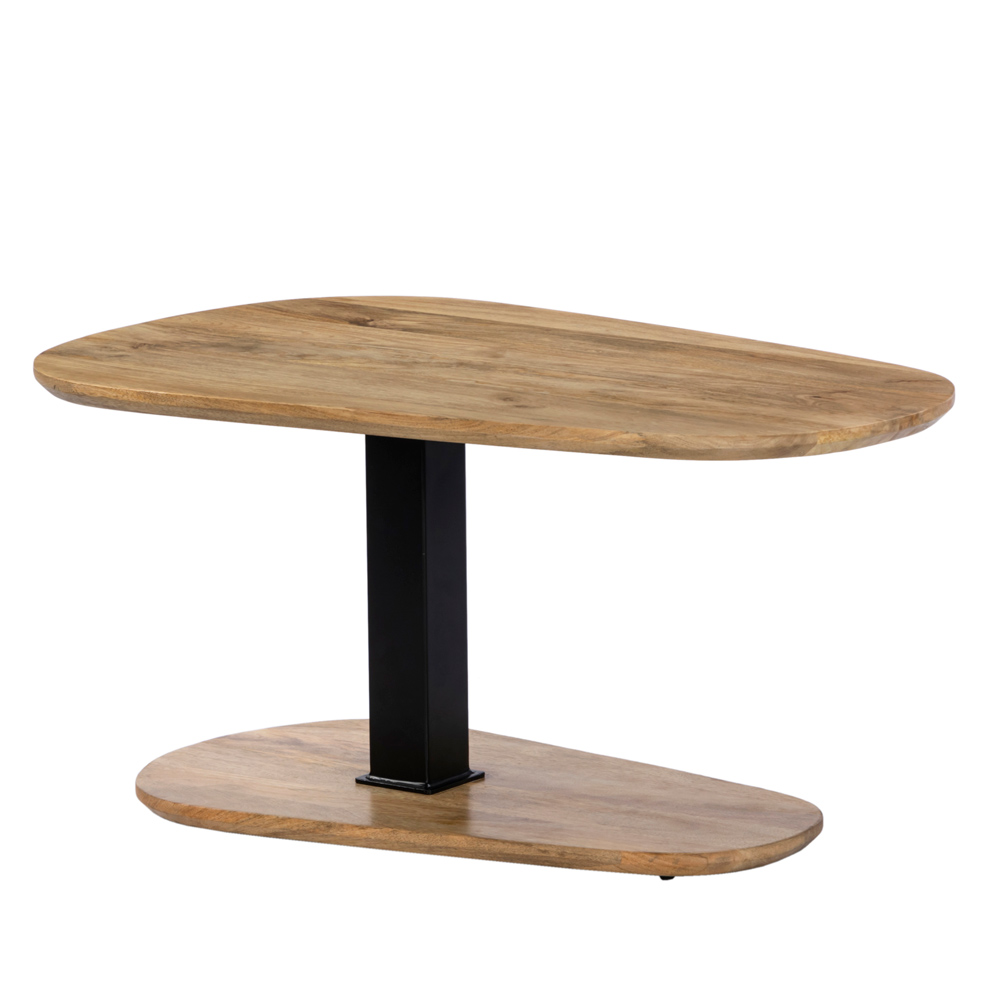 04-1048-eKFLz-first-_1 Level Coffee Table Φυσικο Μαυρο 95x65x48cm - Image 1