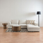 Abu Dhabi Coffee Table Καρυδι Λευκο 80x80x45cm - Image 2