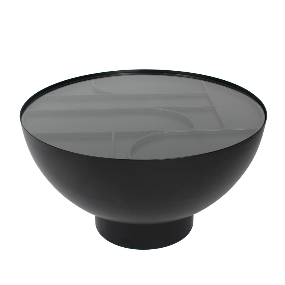 04-1110-Gmr3U-first-_1 Arches Coffee Table Μαυρο 70x70x40cm - Image 1