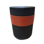 Belt Side Table Μαυρο Κεραμιδι 38.5x38.5x52cm