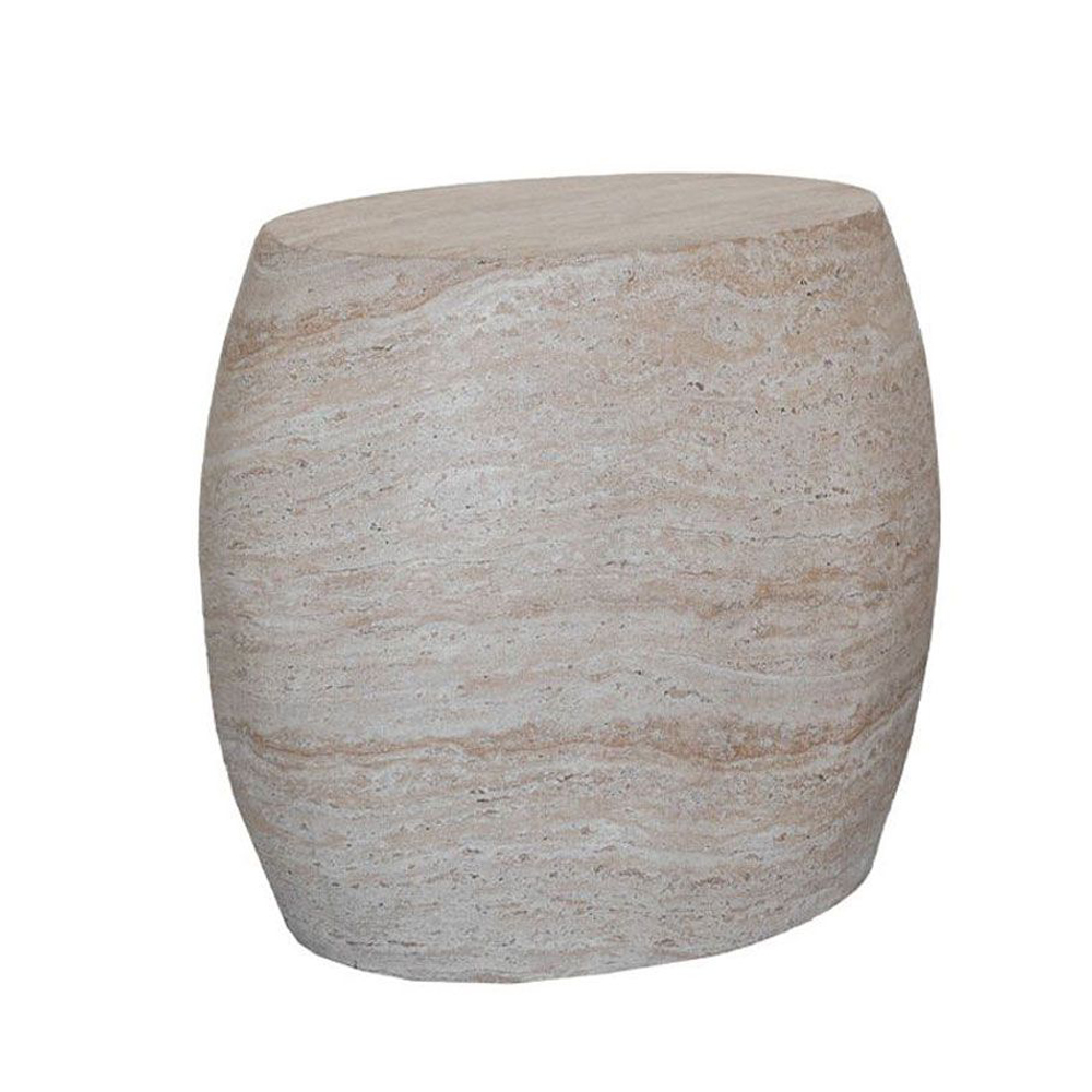 04-1223-bvoj7-first-_1 Lithos Oval Side Table Beige 61x43x52cm - Image 1