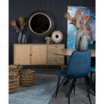 Ammos Μπουφες 3συρταρια Φυσικο Με Rattan 150x39x79cm - Image 3