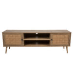 Ammos TV Stand 2πορτες Φυσικο Με Rattan 150x39x49cm - Image 2