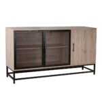 Plegma Μπουφες Sonoma Μαυρο 150x40x82cm