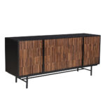 Jenga Μπουφες 4πορτες Μαυρο Καρυδι 174x45x75cm