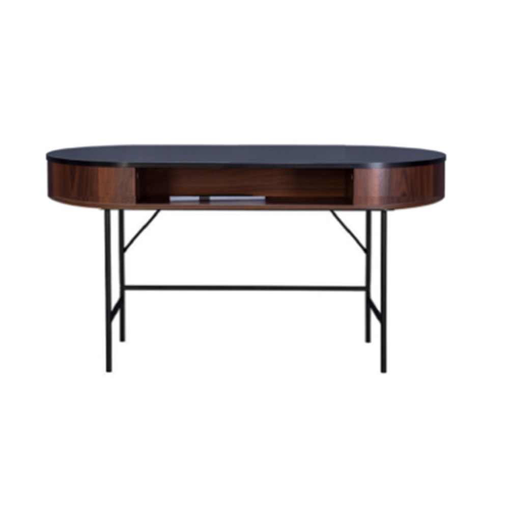 05-0666-jhJ9K-first-_1 Oval Κονσολα 1ραφι Καρυδι 104.5x50x75.5cm - Image 1