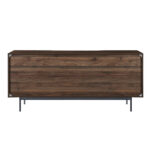 Grooves Μπουφες 2πορτες 2συρταρια Καρυδι Γκρι 180x40x80cm - Image 6