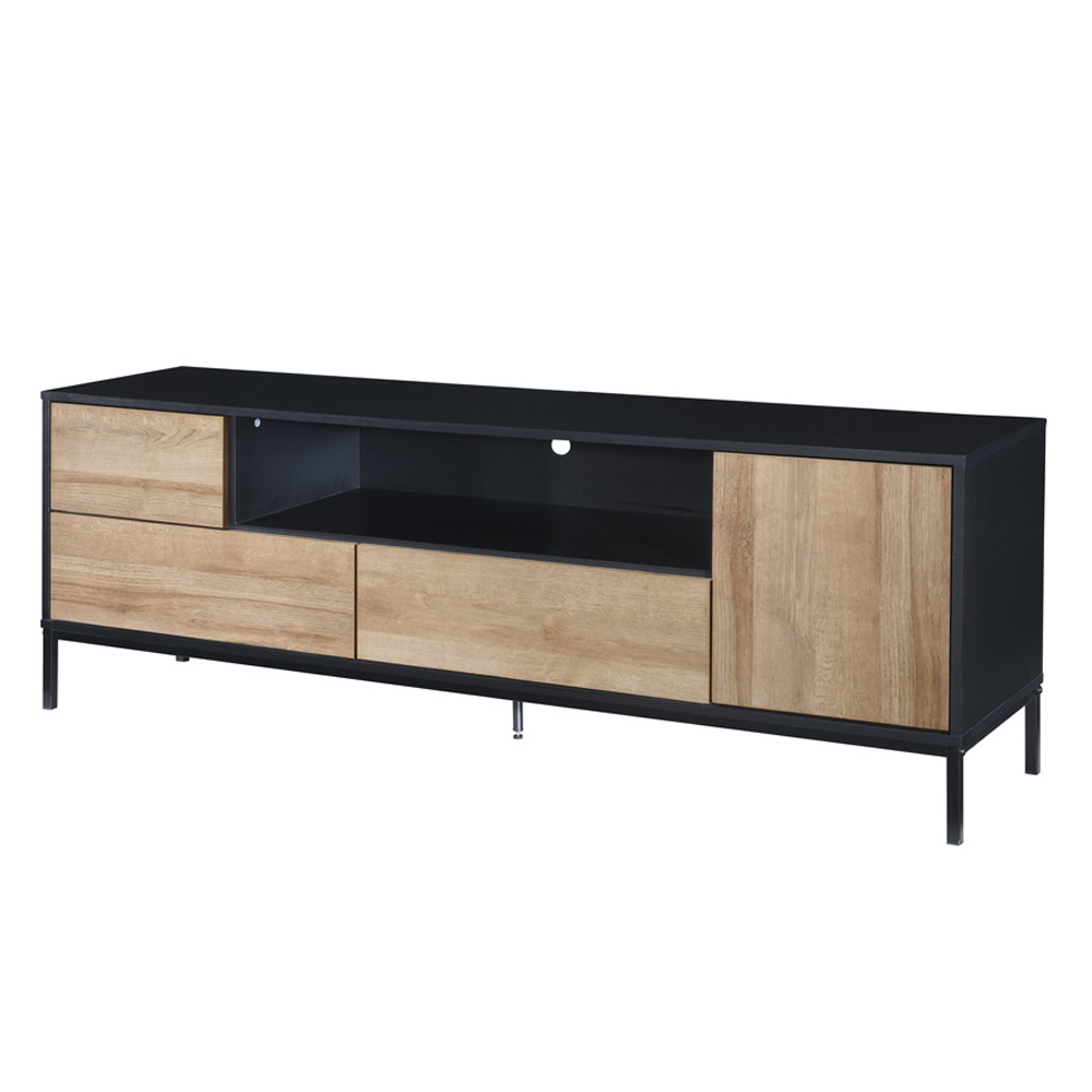 05-0670-xcYYd-first-_1 Blackbird TV Stand Riviera Oak Μαυρο 160x40.5x58cm - Image 1
