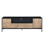Blackbird TV Stand Riviera Oak Μαυρο 160x40.5x58cm - Image 3