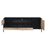 Blackbird TV Stand Riviera Oak Μαυρο 160x40.5x58cm - Image 4
