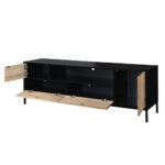 Blackbird TV Stand Riviera Oak Μαυρο 160x40.5x58cm - Image 5