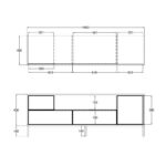 Blackbird TV Stand Riviera Oak Μαυρο 160x40.5x58cm - Image 7