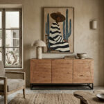 Mingle Μπουφες Καρυδι 160x45x78cm - Image 2