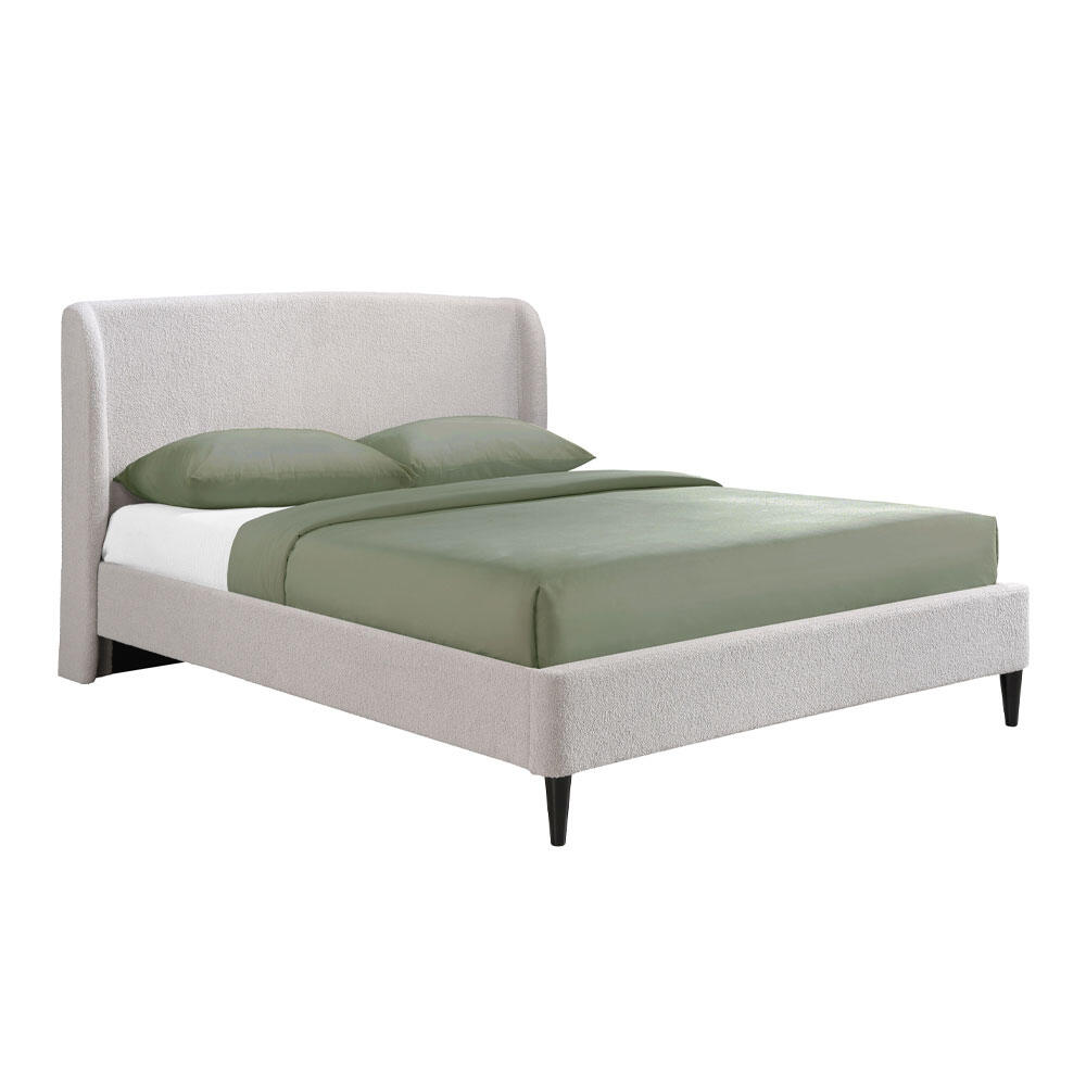 09-1747-B3dwS-first-_1 Teddy Κρεβατι (Για Στρωμα 160x200cm) Γκρι Ανοιχτο 221x171.5x111cm - Image 1