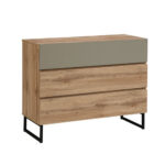 Verde Συρταριερα 3συρταρια Φυσικο Μεντα 100x41.5x81cm