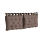 Hang Μαξιλαρι Κεφαλαριου Set 2τεμ Γκρι Καφε 20-914 70x10x50cm