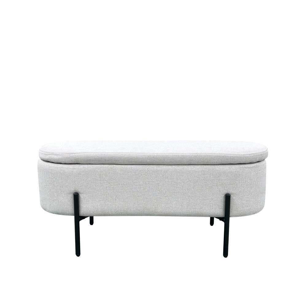 16-0805-2ToHM-first-_1 Oval Σκαμπο Με Αποθ/Κο Χωρο Λευκο 95x36x43cm - Image 1