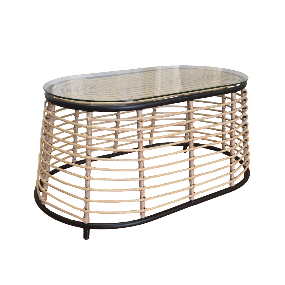 22-0052-iwEx9-first-_1 Loom Coffee Table Φυσικο Μαυρο 95x55x45cm - Image 1