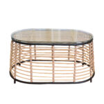 Loom Coffee Table Φυσικο Μαυρο 95x55x45cm - Image 2