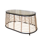 Loom Coffee Table Φυσικο Μαυρο 95x55x45cm - Image 3