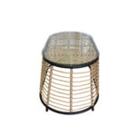 Loom Coffee Table Φυσικο Μαυρο 95x55x45cm - Image 4