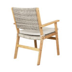 Capri Καρεκλα Λευκο Γκρι 64.2x60x88.5cm - Image 5