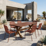 Pompei Τραπεζι Rust Red 200x100x74.5cm - Image 2