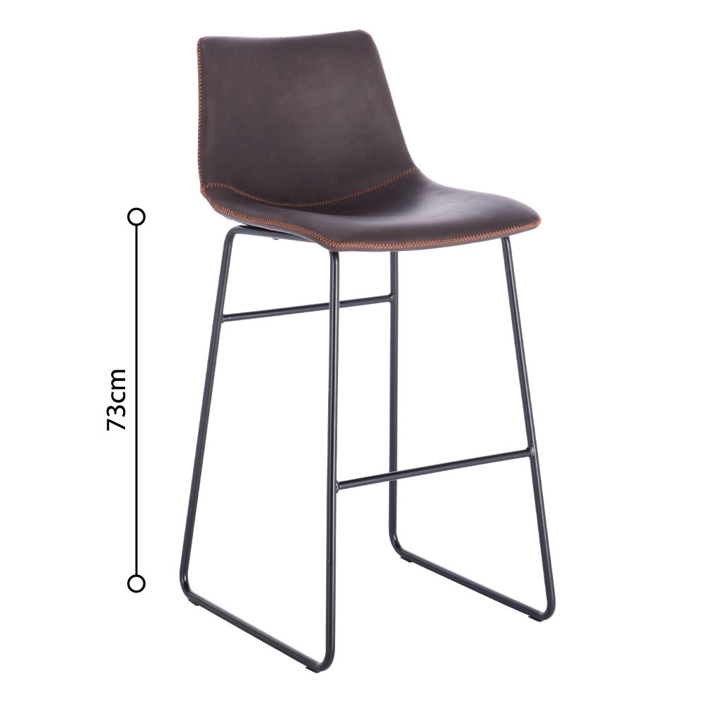 26-0039-131m5-first-_1 Nuevo XL Σκαμπο Bar Καφε Antique Washed Μαυρο 47x57x100cm - Image 1