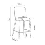 Couture Σκαμπο Bar Λαδι 45x57x98cm - Image 5