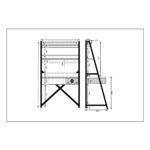 Atrium Γραφειο 1συρταρι Sonoma Μαυρο Πετρα 125x55x150 - Image 5