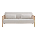 Ammos Καναπες Κρεβατι 3θεσιος Off White 196x82x81cm - Image 4