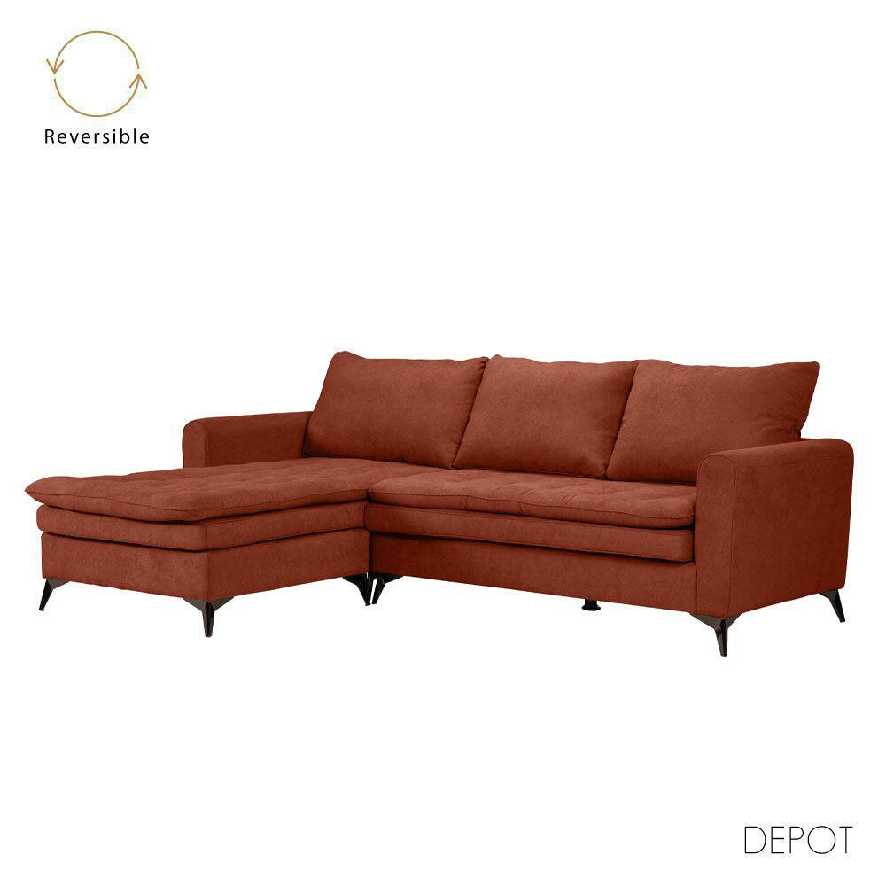 71-0122-n6LGs-first-_1 Scandalo Καναπες Γωνια Αναστρεψιμη Terracotta Asti 22 265x188x99cm - Image 1