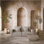 Box Πολυθρονα Με Μπρατσο Αναστρεψιμη Beige Vogue 2 107x107x85cm - Image 2