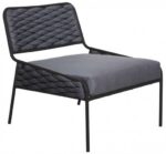AVG322 Black Lounge Καρέκλα Αλουμινίου