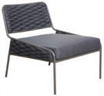 AVG322 Grey Lounge Καρέκλα Αλουμινίου