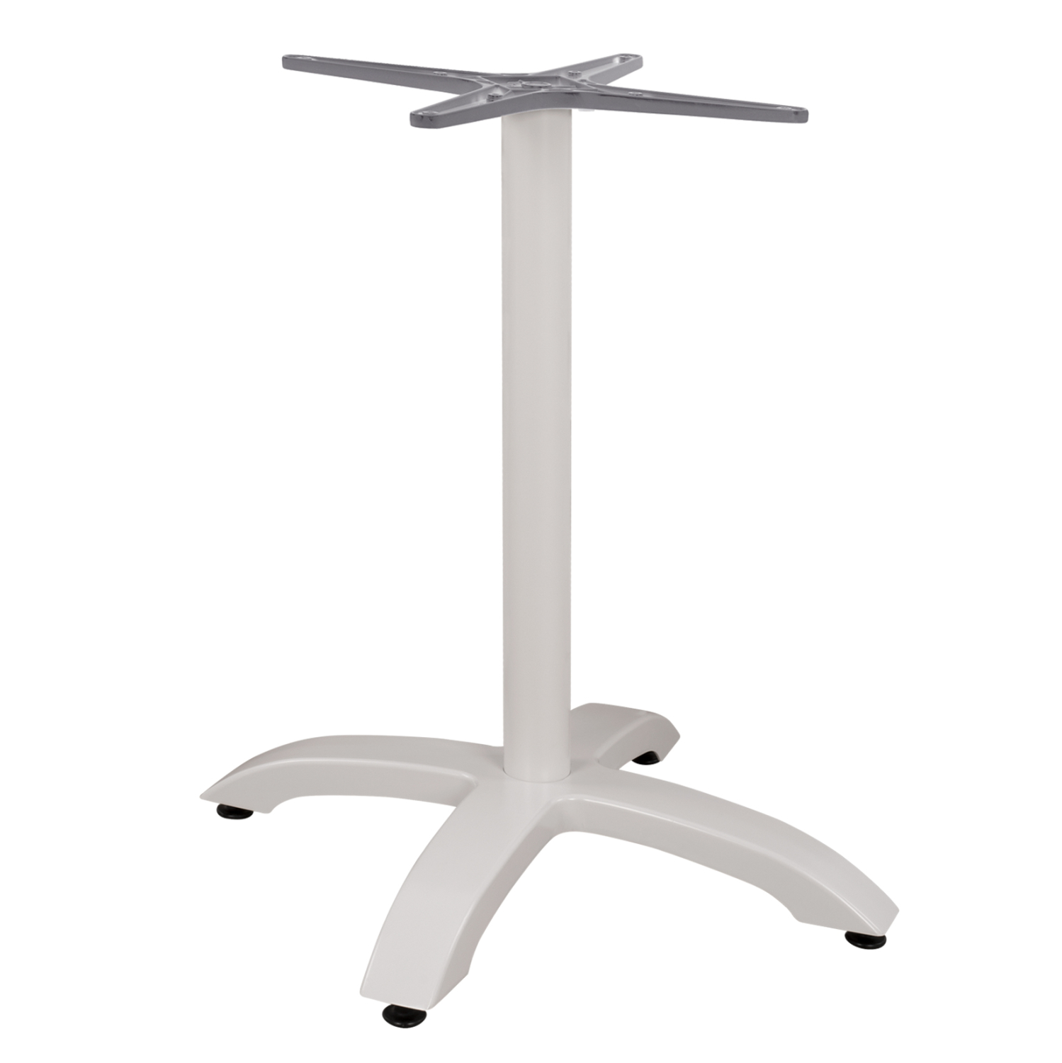 basi-aloyminioy-fb946002-leyki-mat-66ch6 Βαση Αλουμινιου HM460.02 Λευκη Ματ 66χ66χ72υεκ. Με Σταυρο 48χ48εκ. - Image 1